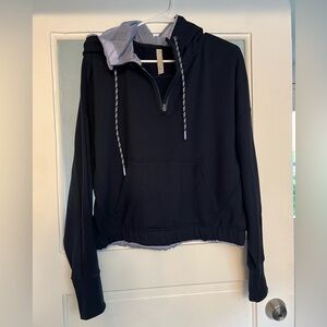 Navy Athleta zip sweatshirt